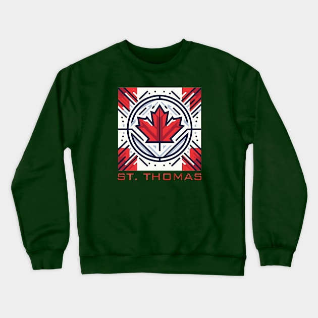 St Thomas Ontario Canada Flag Crewneck Sweatshirt by Heartsake